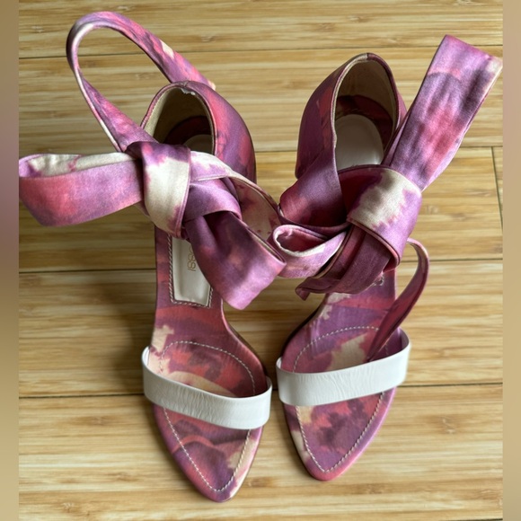 Sergio Rossi Heels Pink Purple White 37 7 - Picture 2 of 11
